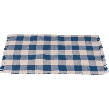 Colonial Blue Buttermilk Buffalo Check Placemat Set Of Six PM510014 - The Fox Decor